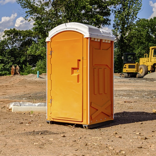 how often are the porta potties cleaned and serviced during a rental period in New Garden